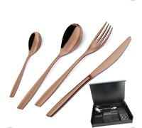 Servizio di posate 51 pezzi in astuccio di legno ELeven PVD Chocolate, Acciaio 18/10 lucido, spessore 2.5 mm, PVD chocolate cromo