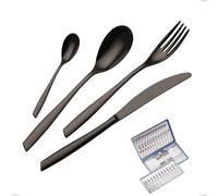 Servizio di posate 75 pezzi in astuccio regalo Eleven PVD Black, Acciaio inox 18.10, spessore 2,5 mm cromo