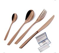 Servizio di posate 75 pezzi in astuccio regalo ELeven PVD Chocolate, Acciaio 18/10 lucido, spessore 2.5 mm, PVD chocolate cromo