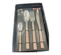 Servizio di Posate da Tavola Completo in Acciaio Inox Fast Nocciola Eme 24 Pezzi