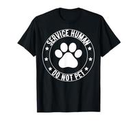 Servizio Dog Human Do Not Pet Funny Rescue Dog Owner Vintage Maglietta