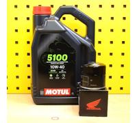 Servizio Filtro Olio Originale 4L Motul 5100 4T 10w40 Per : Honda VFR 1200 F /