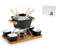 Servizio Fonduta In Alluminio 15 pezzi con base in legno 018f2060 marca H&H