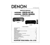 Servizio Manuale di Istruzioni per Denon DCD-3000, DCD-S10
