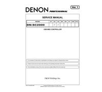 Servizio Manuale di Istruzioni per Denon DN-SC2000