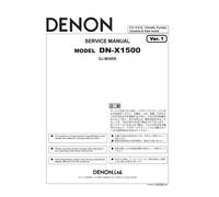Servizio Manuale di Istruzioni per Denon DN-X1500