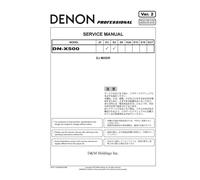 Servizio Manuale di Istruzioni per Denon DN-X500