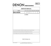 Servizio Manuale di Istruzioni per Denon DN-X600