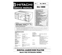 Servizio Manuale di Istruzioni per hitachi DA-1000 Completamente, 140 Pagine