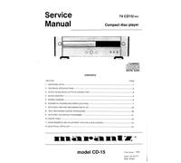 Servizio Manuale di Istruzioni per Marantz 74 CD 15