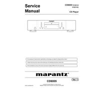 Servizio Manuale di Istruzioni per Marantz CD 6005