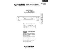 Servizio Manuale di Istruzioni per ONKYO DV-SP302