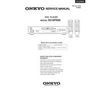 Servizio Manuale di Istruzioni per ONKYO DV-SP500