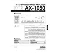 Servizio Manuale di Istruzioni per Yamaha AX-1050