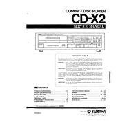 Servizio Manuale di Istruzioni per Yamaha CD-X2