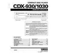Servizio Manuale di Istruzioni per Yamaha CDX-930, CDX-1030