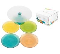 Servizio Pasabahce di 5 pezzi da dessert modello generation in vetro di colori