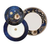 Servizio Piatti 18 Pezzi Danubio Blu Brandani Bone China