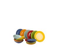 Servizio Piatti 18 Pezzi In Gres Kaleidos Multicolor
