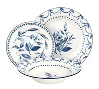 Servizio di Piatti da Tavola in Porcellana Olimpia New Blue Loira 18 Pezzi