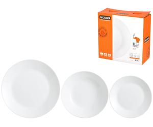 Servizio Piatti 18 Pezzi Luminarc Zelie in Opale Bianco