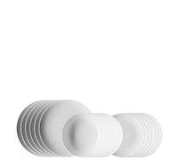 Servizio Piatti 18 Pezzi Mesh Bianco
