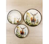 Servizio Piatti 18 Pezzi Natalizio In Porcellana Bosco D’inverno Natalizio