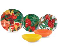 Servizio piatti 18 pezzi porcellana Fade Maracuja