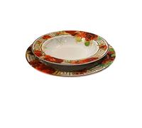 Servizio piatti 18 pezzi porcellana Fade Xmas Madame