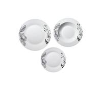 Servizio Piatti 18 Pz Con Decoro Magnolia In Porcellana