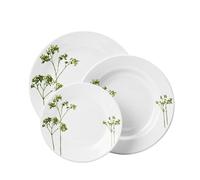 Servizio Piatti 18 Pz Vetro Opale Fiore Nebbiolina - Collezione Lemay
