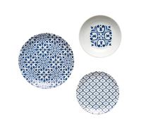 Guzzini - LE MAIOLICHE Set 6 Posti Tavola, Piatti Piani, Piatti Fondi, Piatti Frutta/Dessert - Blu Mediterraneo - 10290976