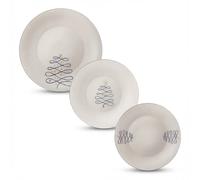 Servizio Piatti Arcopal 18 Pezzi Blue Christmas 6 Persone - Bormioli Rocco