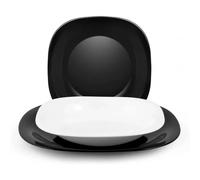 Servizio piatti Carine Black & White 18 pezzi design moderno Luminarc