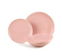 Fade carioca rosa, servizio piatti 18 pezzi in fine porcellana, qualità extra - 8016175567509