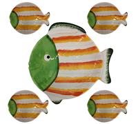 Servizio piatti da tavola mare ciotola grande pesce 4 piattini insalatiera cop