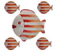 Servizio piatti da tavola mare ciotola grande pesce 4 piattini insalatiera coppa pasta cucina ceramica antipasti ristorante