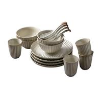 servizio piatti Set di stoviglie retrò in ceramica for 1/2/4 persone, set fatte a mano for uso in mensa domestica(4pcs)