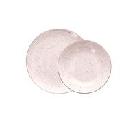 Servizio piatti TOGNANA METROPOLIS PEPPER BAMBOO per 6 persone, 12 pezzi, Porcellana, Rosa