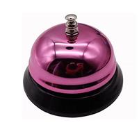 Servizio portatile Chiama Campanella per il tè Cam 1 pz. Campanello da scrivania antiruggine in metallo, for clienti, for ristorante, hotel, cucina, feste, scuola, aula, ufficio(Dark Pink)