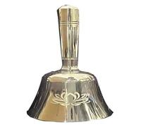 Servizio portatile Chiama Campanella per il tè Cam Campanello d'altare in ottone Mini Tripla Luna Dea Pentagramma Campanello a mano Forte suono di chiamata Campanelli a mano for matrimonio Cena di Nat