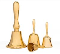 Servizio portatile Chiama Campanella per il tè Cam Campanello di ottone dorato Natale retrò Bar Ristorante Piatti di passaggio Campanello di addestramento for animali domestici Arredamento for la casa