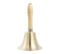 Servizio portatile Chiama Campanella per il tè Cam Campanello in legno a mano extra forte in ottone massiccio for scuola, chiesa, hotel, Natale e matrimonio