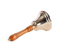 Servizio portatile Chiama Campanella per il tè Cam Campanello scolastico in ottone massiccio con manico in legno da 3 pollici(3.5 inches(8.9 * 20.8cm))