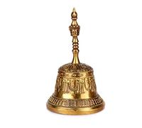 Servizio portatile Chiama Campanella per il tè Cam Classical Engraving Pattern Handheld Bell, People With Reduced Mobility Draw Attention Call Bell(Onecolor,Small)