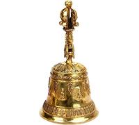Servizio portatile Chiama Campanella per il tè Cam Classical Engraving Pattern Handheld Bell, People With Reduced Mobility Draw Attention Call Bell(Onecolor,Medium)