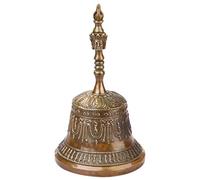Servizio portatile Chiama Campanella per il tè Cam Classical Engraving Pattern Handheld Bell, People With Reduced Mobility Draw Attention Call Bell(Bronze,Small)