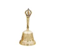Servizio portatile Chiama Campanella per il tè Cam Luxury Table Decoration Dinner Bell, Corporate Rewards Vintage Engraving Pattern Handheld Bell(Onecolor,M)