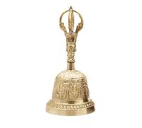 Servizio portatile Chiama Campanella per il tè Cam Luxury Table Decoration Dinner Bell, Corporate Rewards Vintage Engraving Pattern Handheld Bell(Onecolor,CH)