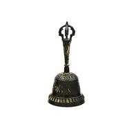 Servizio portatile Chiama Campanella per il tè Cam Luxury Table Decoration Dinner Bell, Corporate Rewards Vintage Engraving Pattern Handheld Bell(Bronze,M)